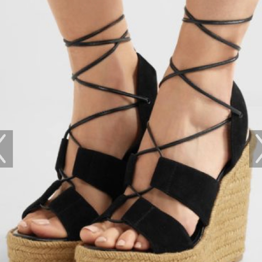 Saint Laurent Espadrille Wedge Sandal